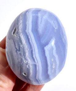 Blue Lace Agate palm stone