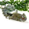 Large Moss Agate dragon head