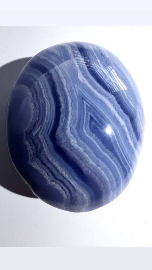 Blue Lace Agate palm stone