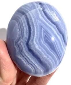 Blue Lace Agate palm stone