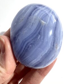 Blue Lace Agate palm stone