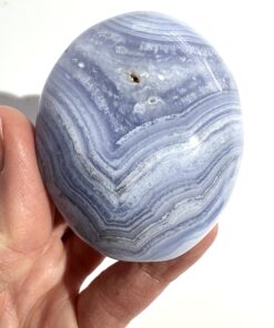 Blue Lace Agate palm stone