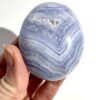 Blue Lace Agate palm stone