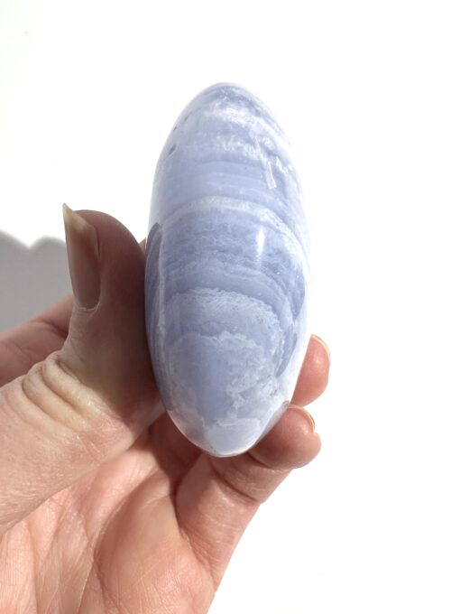 Blue Lace Agate palm stone