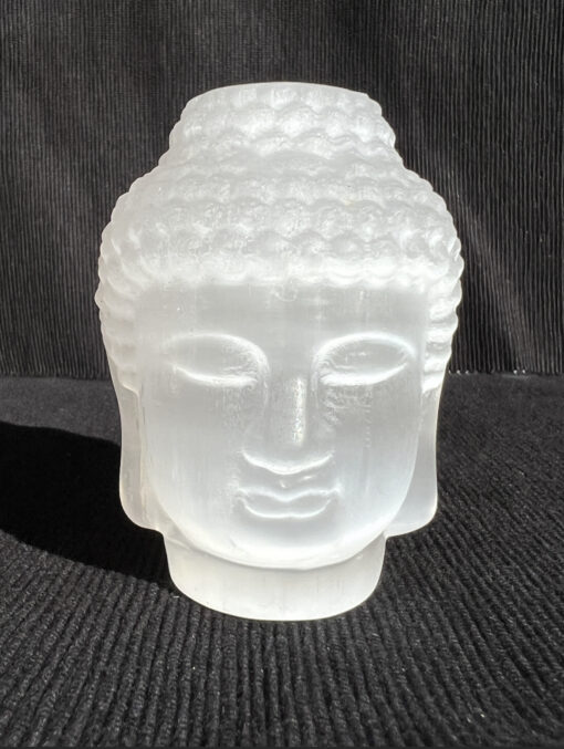 Selenite buddha head