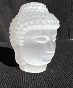 Selenite buddha head