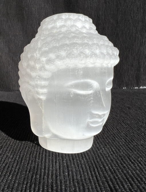 Selenite buddha head