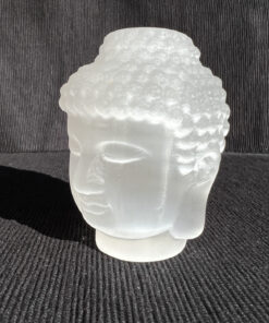 Selenite buddha head