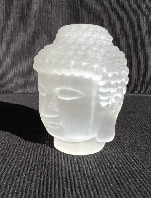 Selenite buddha head