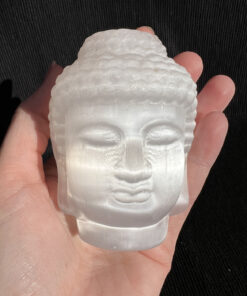 Selenite buddha head