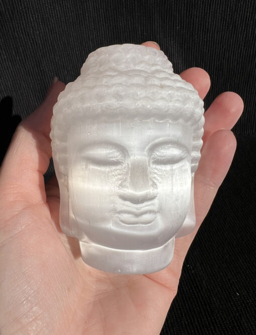 Selenite buddha head