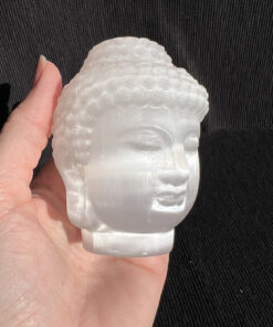 Selenite buddha head