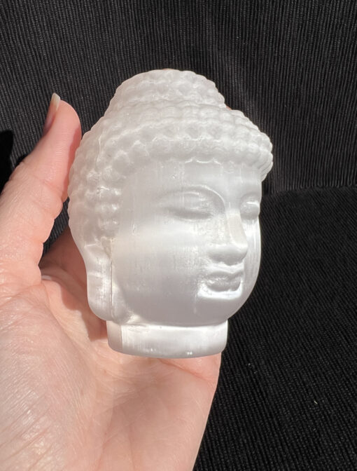 Selenite buddha head