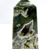 Large Druzy Moss Agate tower