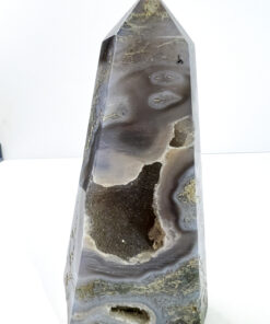 Large Druzy Moss Agate tower