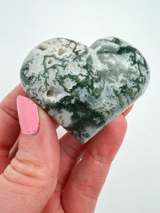 Moss Agate heart