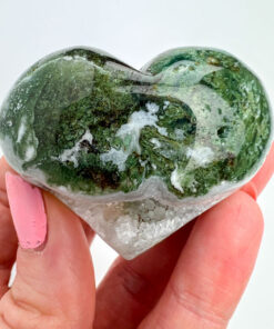 Moss Agate heart