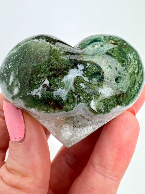 Moss Agate heart