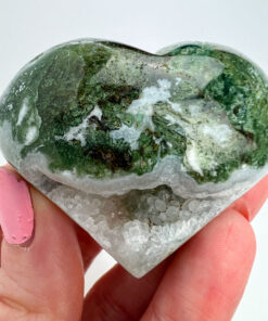 Moss Agate heart