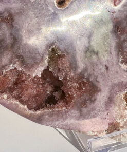 Druzy pink amethyst heart