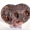 Druzy pink amethyst heart