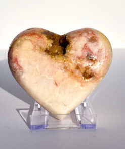 Druzy pink amethyst heart