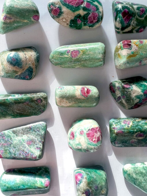 Ruby in Fuchsite tumble stone