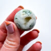 Druzy moss agate sphere