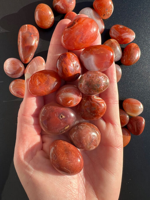 Carnelian tumblestone