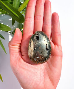 Pyrite palm stone