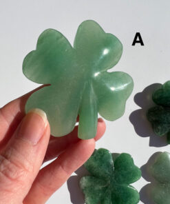 Green Aventurine four-leaf clover