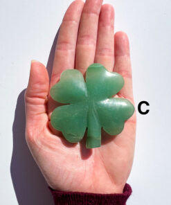 Green Aventurine four-leaf clover