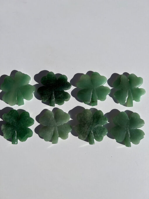 Green Aventurine four-leaf clover