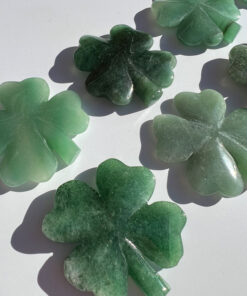 Green Aventurine four-leaf clover