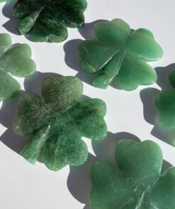 Green Aventurine four-leaf clover