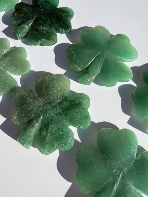 Green Aventurine four-leaf clover