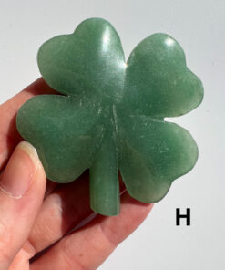 Green Aventurine four-leaf clover