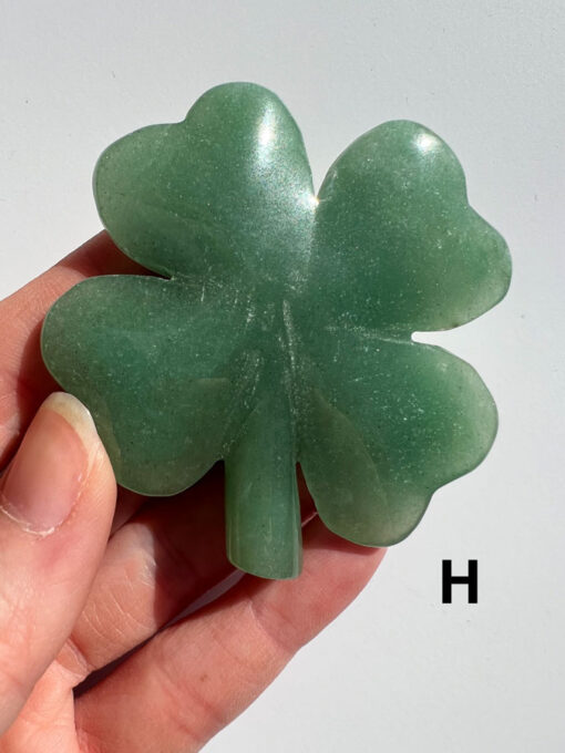 Green Aventurine four-leaf clover