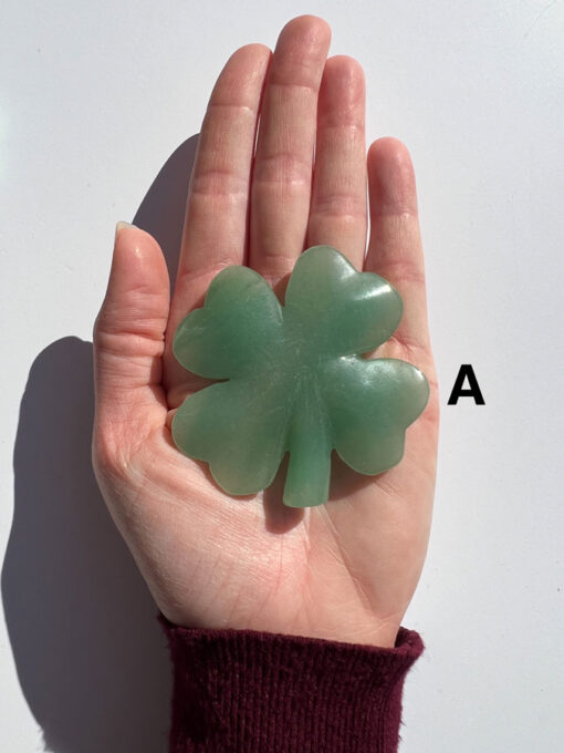 Green Aventurine four-leaf clover