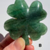 Green Strawberry Quartz four-leaf clover