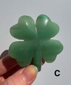 Green Aventurine four-leaf clover