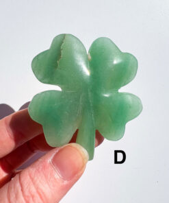 Green Aventurine four-leaf clover