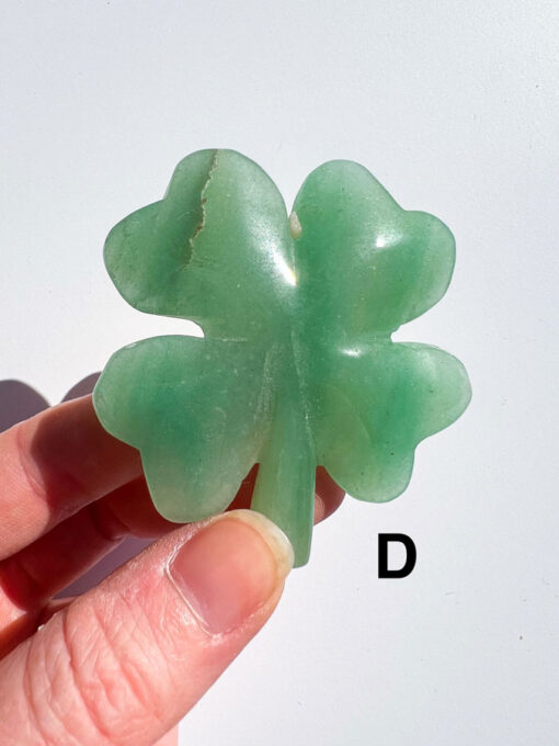 Green Aventurine four-leaf clover