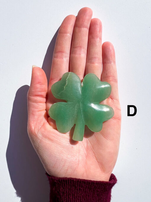 Green Aventurine four-leaf clover