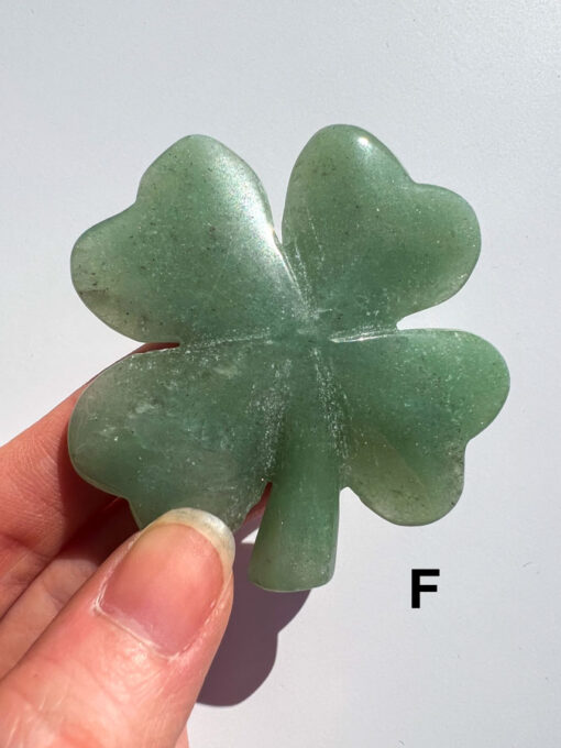 Green Aventurine four-leaf clover