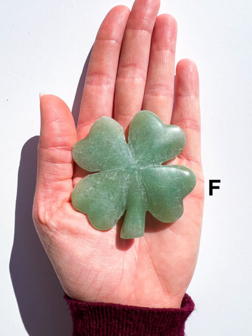 Green Aventurine four-leaf clover