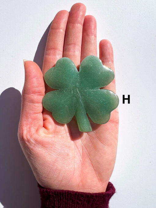 Green Aventurine four-leaf clover