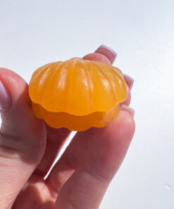 Orange Calcite shell carving