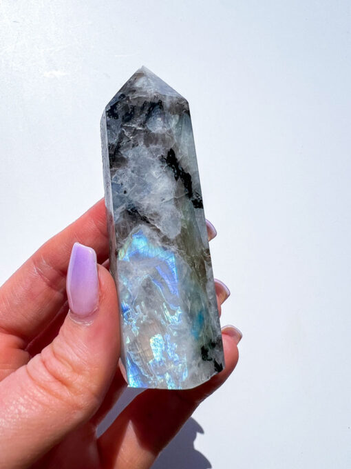 Rainbow Moonstone point