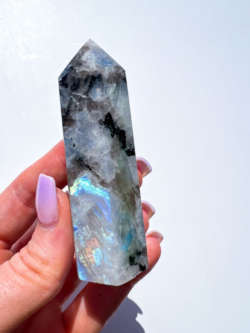 Rainbow Moonstone point